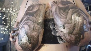 DAYTONA HALE! BBW Glitter on MASSIVE boobs