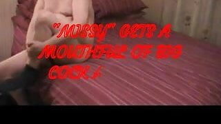 homemade. bbw missy gets a mouthful of my cock and cum.