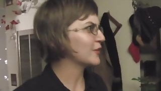 Hairy chubby hippie chick fucked and jizzed on