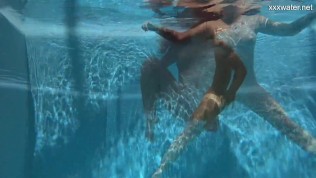 Enjoys her sweet hot body in the pool her name Puzan Bruhova