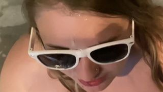 Wife Facial Cumshot! BBW LOVES Cum!