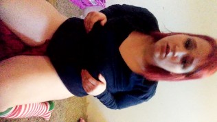Rubbing my sensitive, hard nipples